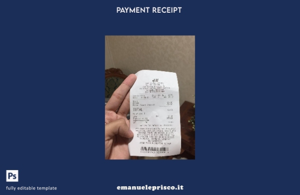modello di assegno di pagamento al dettaglio H&M in stile verificato